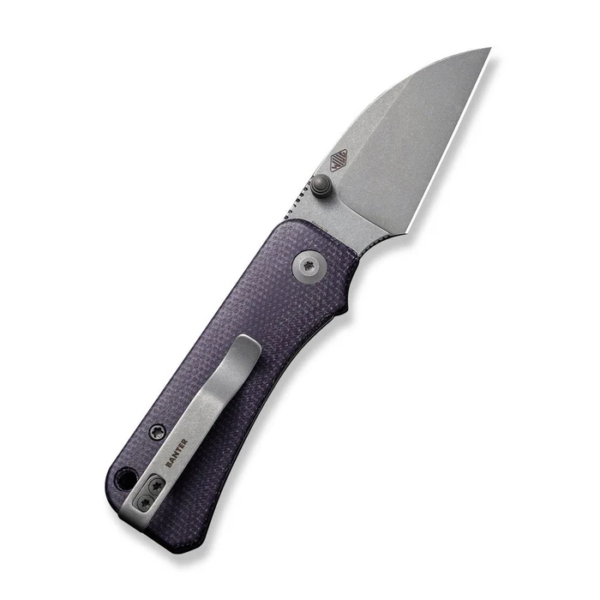 CIVIVI Baby Banter Wharncliffe Thumb Stud Knife Micarta Handle (2.32"" Nitro-V Blade) C19068SC-2