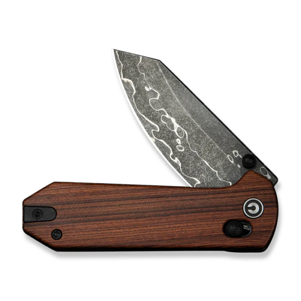 CIVIVI Yonder Thumb Stud & Crossbar Lock Knife Guibourtia Wood Handle