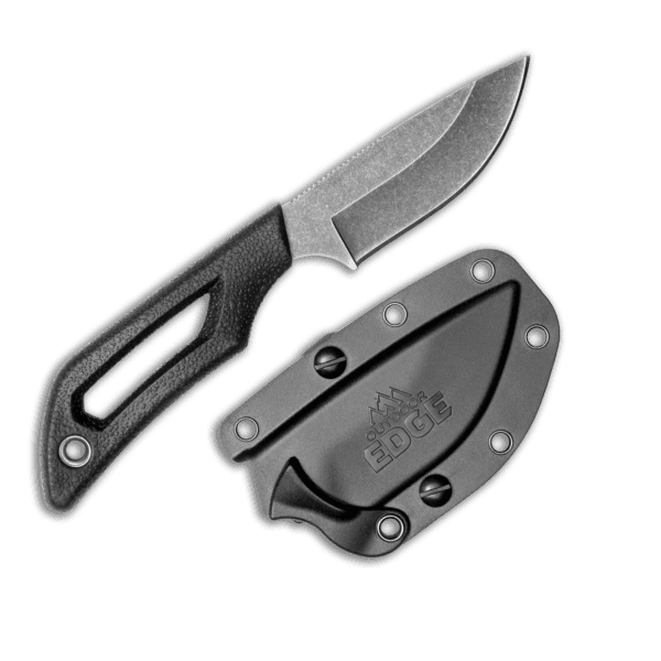 PIVOT DROP-POINT (Black, w/Sheath)