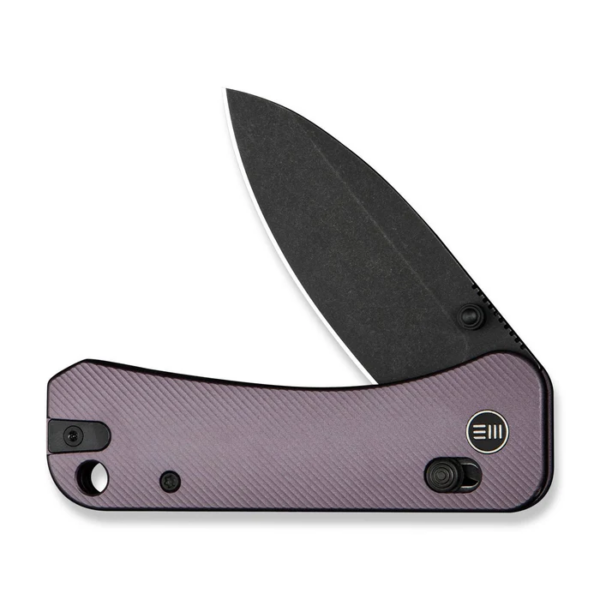 WEKNIFE Banter 2 Thumb Stud & Crossbar Lock Knife Purple Aluminum Handle