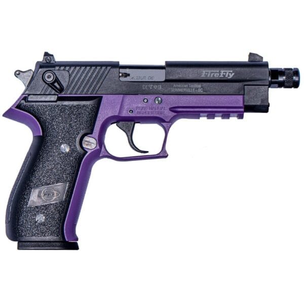 ATI GSG Firefly Handgun .22 LR 10rd Magazine 4" Threaded Barrel Purple Frame Ambi Safety