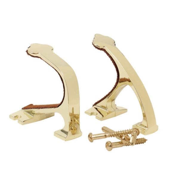 Allen Shotgun and Rifle Wall Mount Hooks Brass