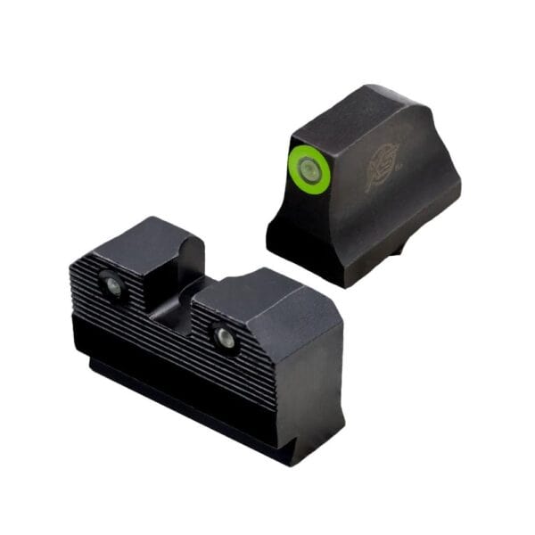 XS Sight Systems R2D 2.0 Suppressor Height Night Sights for Glock Green Front with Black Rear