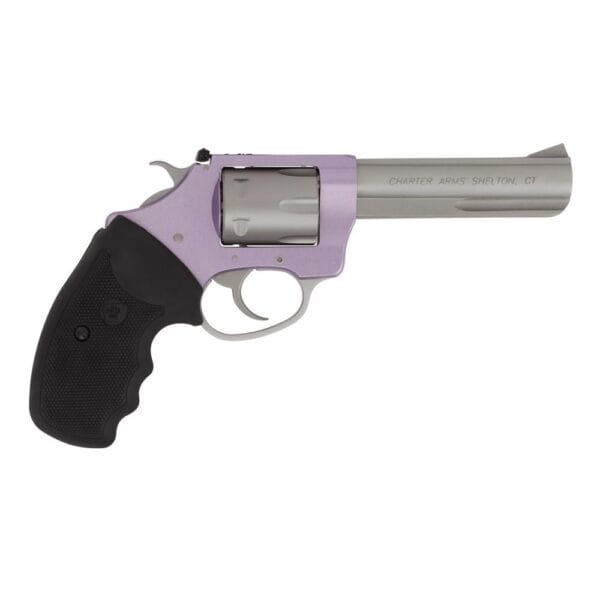 Charter Arms Target Pathfinder .22 LR 6rd Capacity 4.2" Barrel Lavender with Full Black Grip