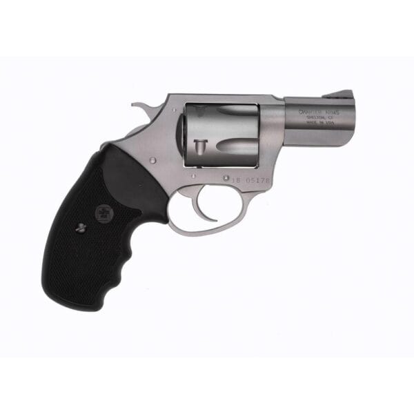 Charter Arms .357 Mag Pug Handgun .357 Mag 5rd Capacity 2.2" Barrel Silver with Full Size Black Grip