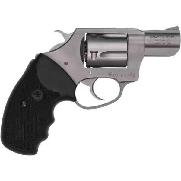 Charter Arms Undercover Full Size Handgun .38 Spl 5/rd Capacity 2" Barrel Silver with Black Grip