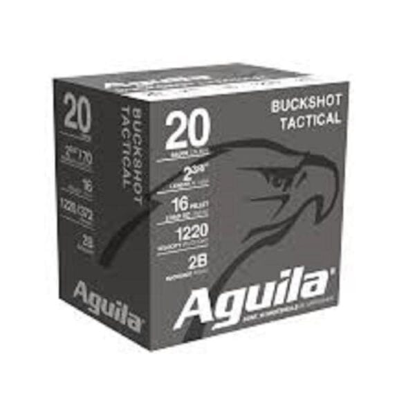 Aguila Hunting Shotshells 20 ga 2-3/4" 1oz 1220 fps #2 Buck 25/ct