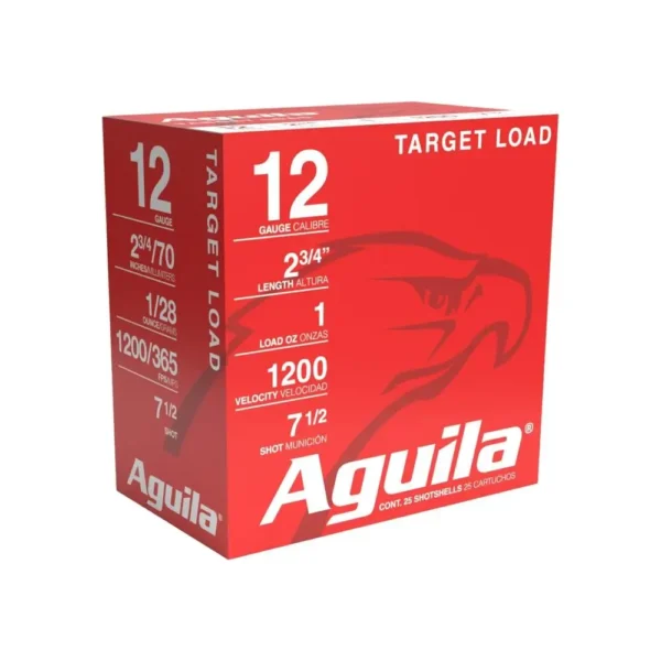 Aguila Target Shotshells 12 ga 2-3/4" 1oz 1200 fps #7.5 25/ct