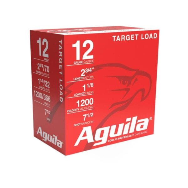 Aguila Heavy Target Shotshells 12 ga 2-3/4" 1-1/8oz 1200 fps #7.5 25/ct