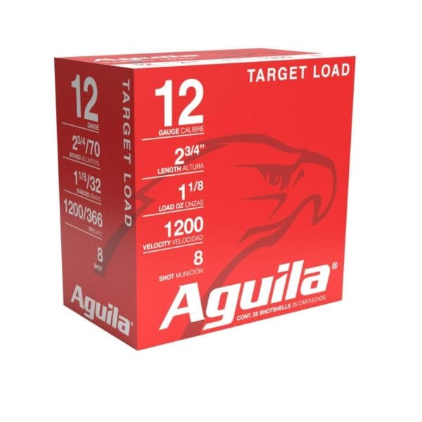 Aguila Heavy Target Shotshells 12 ga 2-3/4" 1-1/8oz 1200 fps #8 25/ct