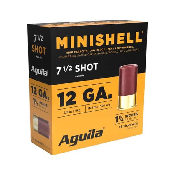 Aguila Minishell Shotshells 12ga 1-3/4" 5/8oz 1200 fps #7.5 25/ct