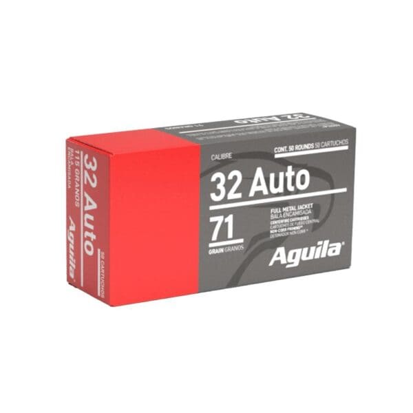 Aguila Handgun Ammuntion .32 Auto 71 gr FMJ 905 fps 50/ct