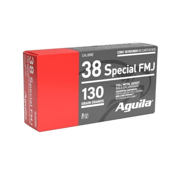 Aguila Handgun Ammuntion .38 Spl 130 gr FMJ 950 fps 50/ct