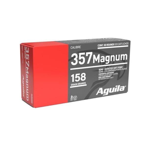 Aguila Handgun Ammuntion .357 Mag 158 gr SJSP 1545 fps 50/ct