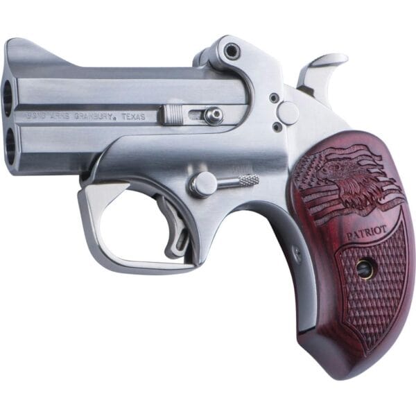 Bond Arms Patriot Handgun .45 LC/.410 2/rd Capacity 3" Barrel Silver with Rosewood Grip