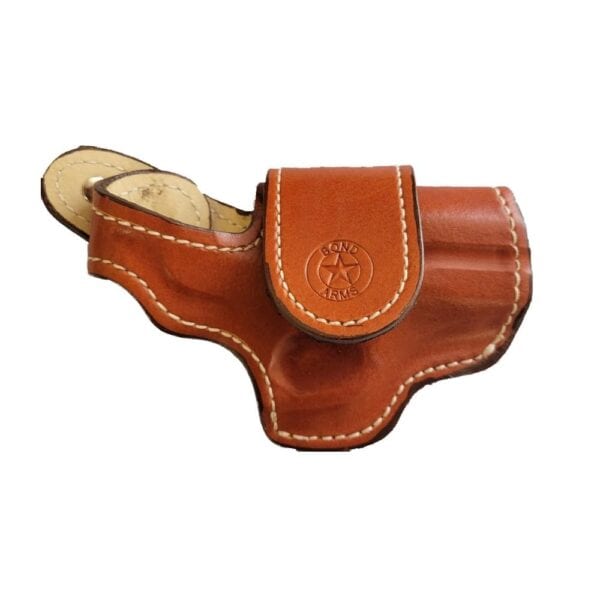 Bond Arms Leather Driving Holster RH 3.5" Barrel Tan with White Stitching