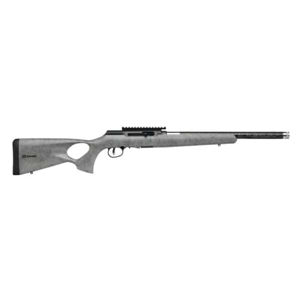 Savage Arms A22 Timberlite Thumbhole Rifle .22 LR 10rd Magazine 18" 1/2x28 Threaded Barrel Grey with Black Spiderweb