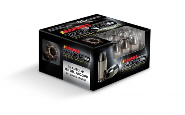 Barnes TAC-XPD Defense Handgun Ammunition .45 ACP 185 gr XPD 1000 fps 20/box