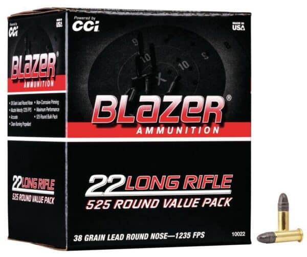 CCI Blazer Rimfire Ammunition .22 LR 38gr LRN 1235 fps 525/ct (Bulk)