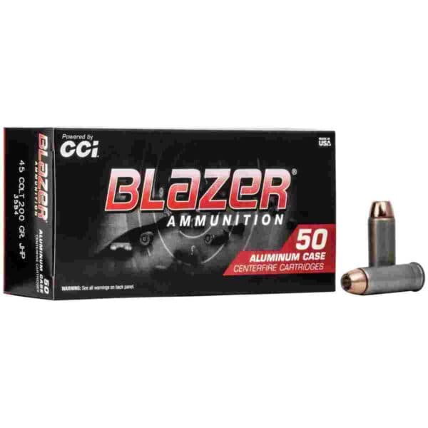 CCI Blazer Aluminum Handgun Ammunition .45 Colt 200 gr JHP 1000 fps 50/ct