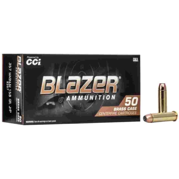 CCI Blazer Brass Handgun Ammunition .357 Mag 158 gr JHP 1150 fps 50/ct