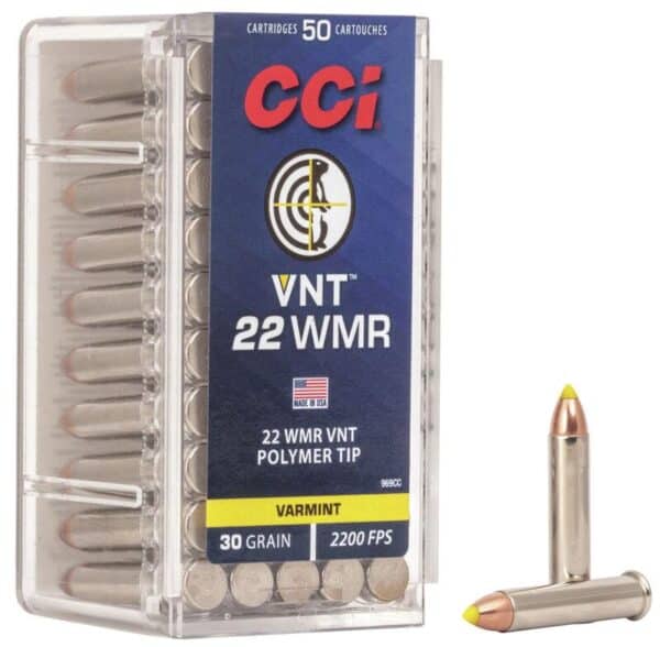 CCI Varmint Rimfire Ammunition .22 WMR 30 gr VNT 2200 fps 50/ct