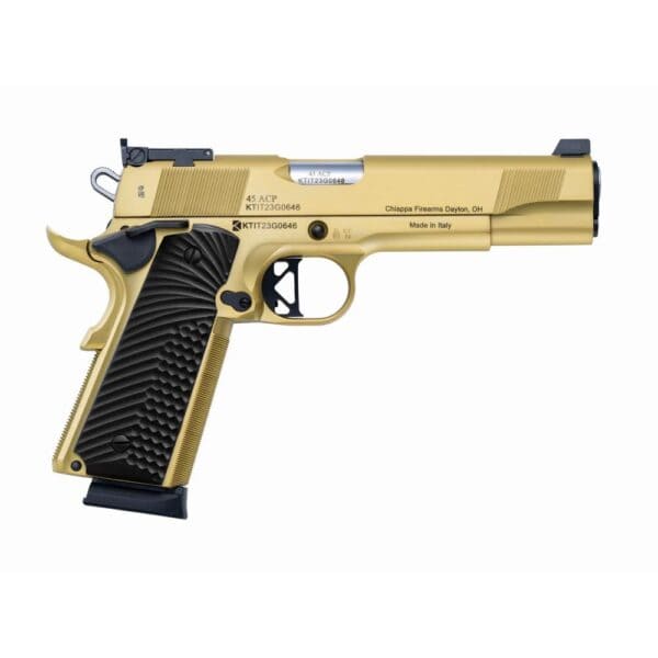 Chiappa 1911 Empire Grade Handgun .45 ACP 8rd Magazines (2) 5" Barrel Gold with Black Grips