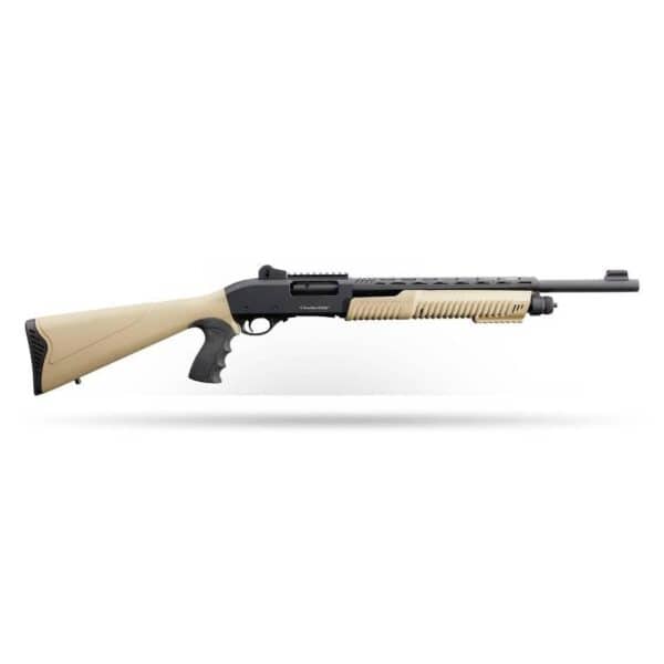 Charles Daly Model 301 Tactical Pump Shotgun 12ga 3"Chamber 5rd Capacity 18.5" Barrel FDE Stock Ghost Ring sight