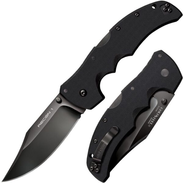 Cold Steel Recon 1 Clip Point Lockback Knife - 4" Blade G-10 Black