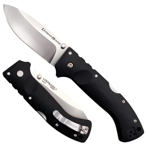 Cold Steel Ultimate Hunter Lockback Knife - 3-1/2" Blade Black G-10