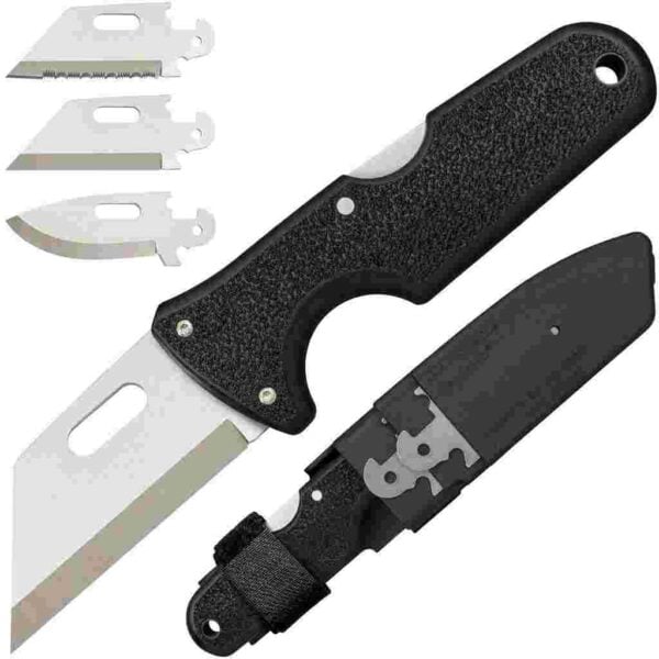 Cold Steel Click-N-Cut Exchangeable Blade Knife Black BDS - 2-1/2" Blade Satin