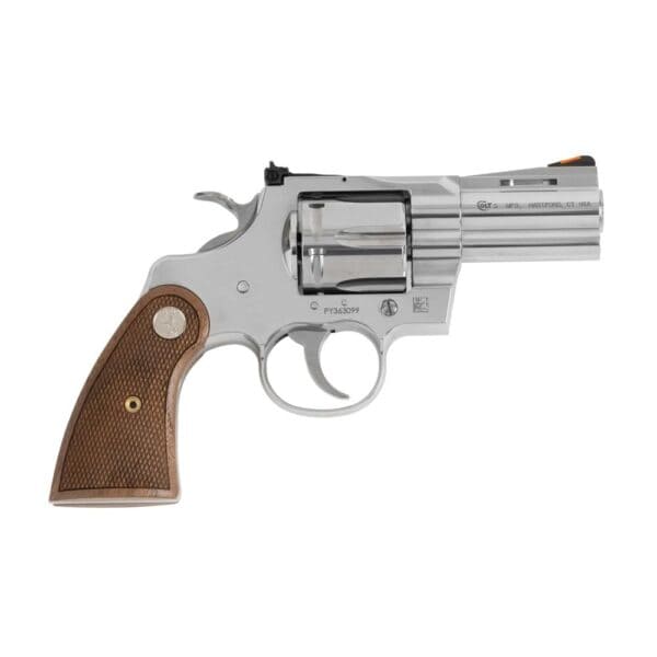 Colt Python Handgun .357 6rd Capacity 2.5" Barrel Stainless Steel with Wood Grips CA Compliant