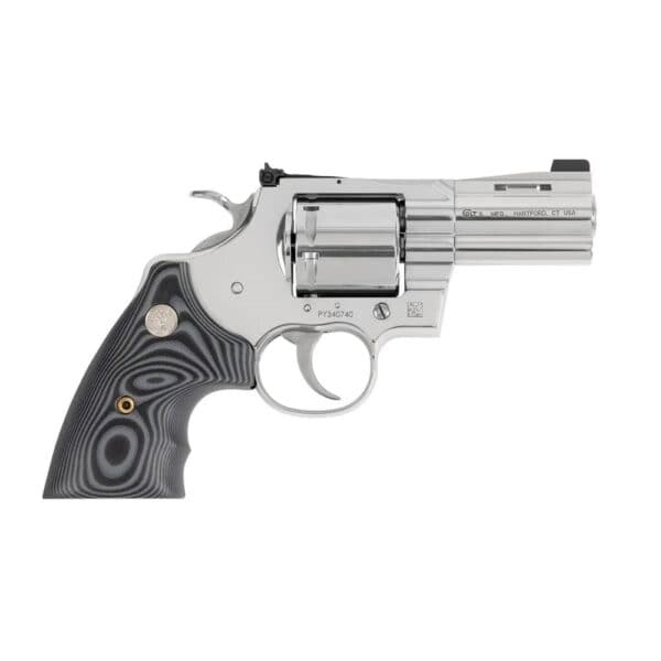 Colt Python Combat Elite Handgun .357 Magnum 6rd Capacity 3" Barrel Stainless Steel with Black Grips