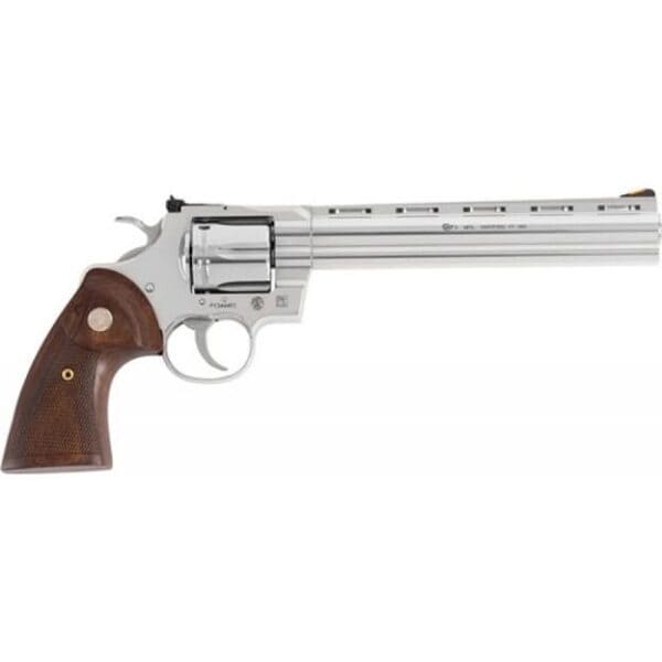 Colt Python Handgun .357 Mag 6rd Capacity 8" Barrel Stainless Finish Wood Grips