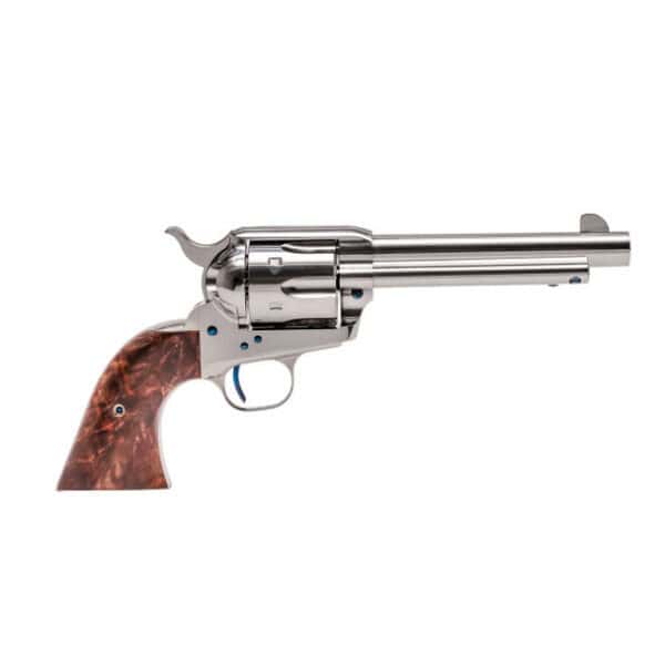 Standard Manufacturing SAA Nickel Revolver .45 Colt 6rd Capacity 5.5" Barrel 2 Piece Grip