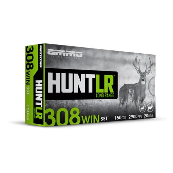 Ammo Inc. Hunt LR Rifle Ammunition .308 Win 150gr PT 2900 fps 20/ct