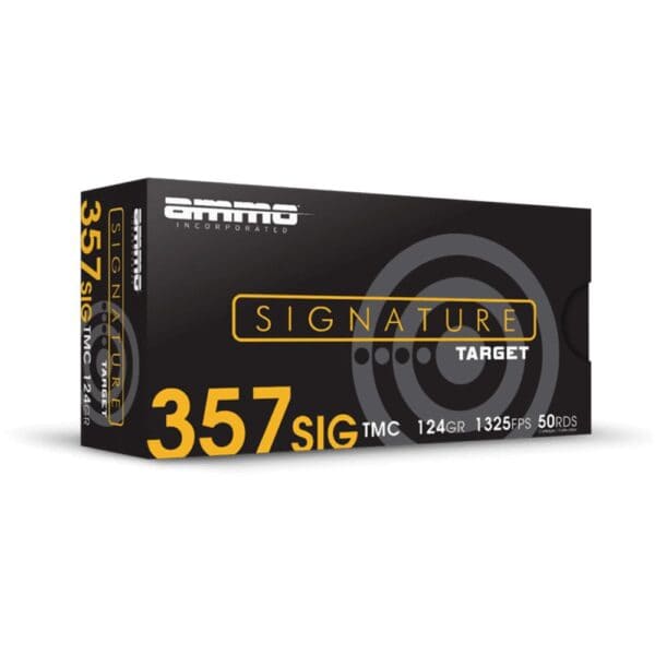 Ammo Inc Signature Handgun Ammunition .357 Sig 124gr TMC 1325 fps 50/ct