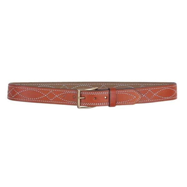 DeSantis Fancy Stitch Lined Belt 1.5" Tan Size 36