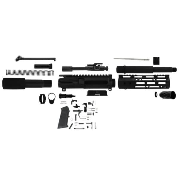 TacFire 7.5" Unassembled AR 300 Blackout Pistol Build Kit with Lower Parts Kit