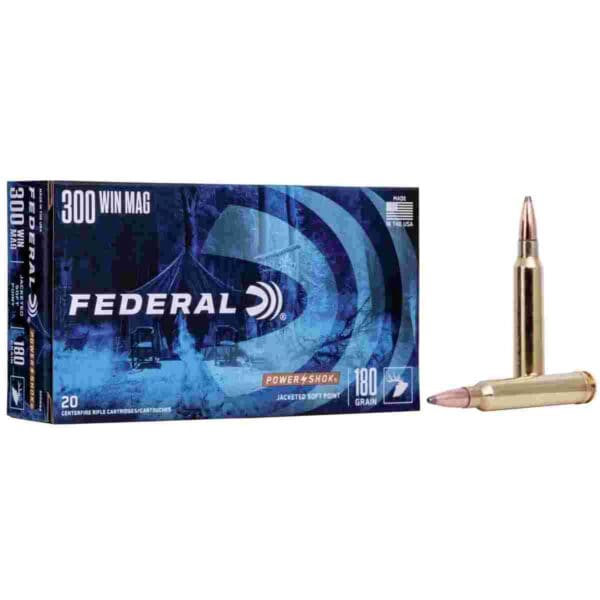 Federal Power-Shok Rifle Ammunition .300 Win Mag 180 gr SP 2960 fps - 20/ct