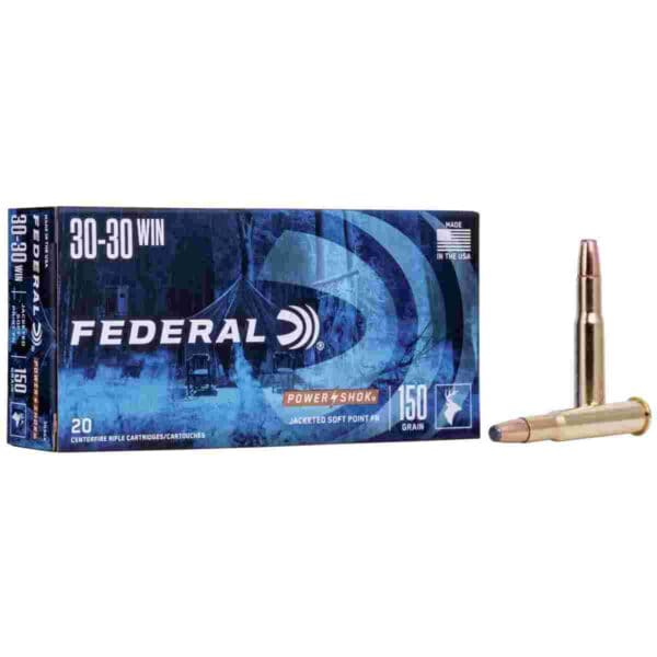 Federal Power-Shok Rifle Ammunition .30-30 Win 150 gr FNSP 2390 fps - 20/ct