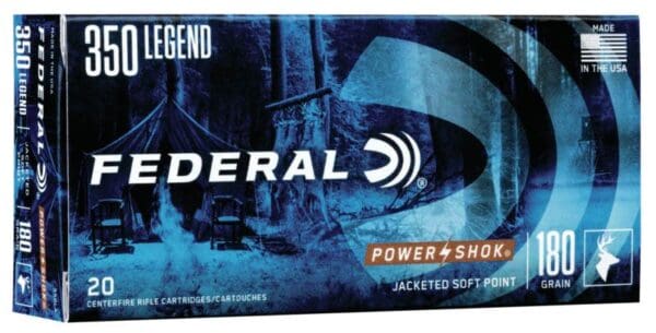 Federal Power-Shok Rifle Ammunition .350 Legend 180 gr SP 2100 fps 20/ct