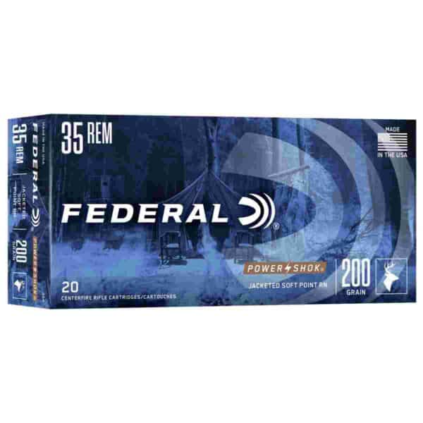 Federal Power-Shok Rifle Ammunition .35 Rem 200 gr RNSP 2080 fps - 20/ct