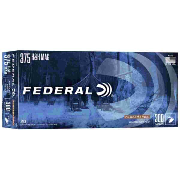 Federal Power-Shok Rifle Ammunition .375 H&H 300 gr SP 2530 fps - 20/ct