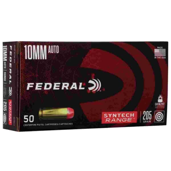 Federal Syntech Range Handgun 10mm Auto 205gr TSJ 1150 fps 50/ct