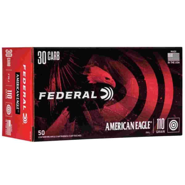 Federal American Eagle Rifle Ammunition .30 Carbine 110 gr FMJ 1990 fps - 50/ct