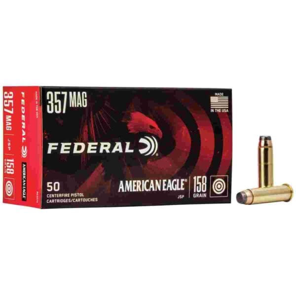 American Eagle Handgun Ammunition .357 Mag 158 gr JSP 1240 fps 50/box