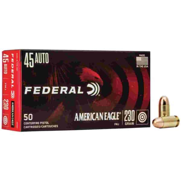 American Eagle Handgun Ammunition .45 ACP 230 gr FMJ 890 fps 50/ct