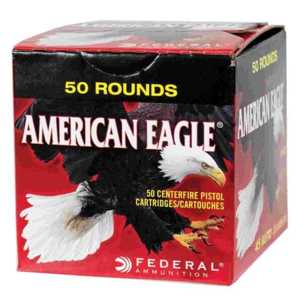 American Eagle Handgun Ammunition .45 ACP 230 gr FMJ 890 fps 50/ct