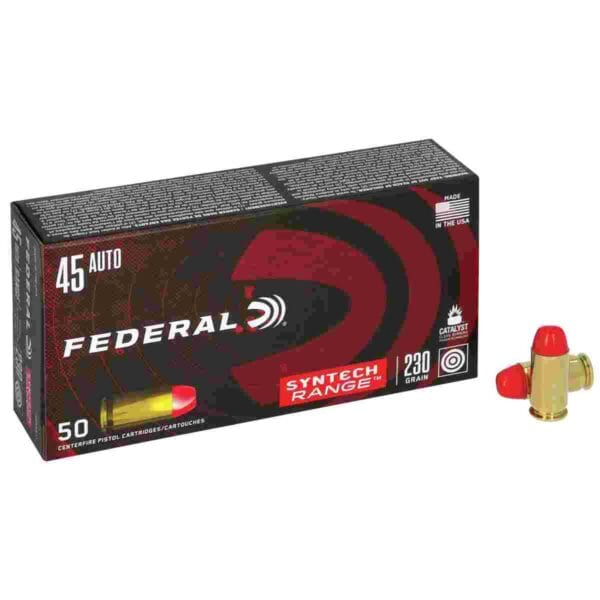 Federal American Eagle Syntech Handgun Ammuntion .45 ACP 230 gr TSJ 830 fps 50/ct